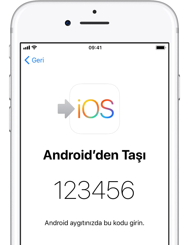 Android cihazdan iphone